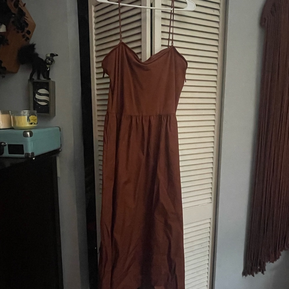 GAP Brown Spaghetti Strap Sundress Casual